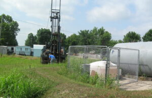 drilling water well for leaking gasoline tank