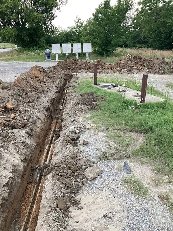 removing old underground fuel lines